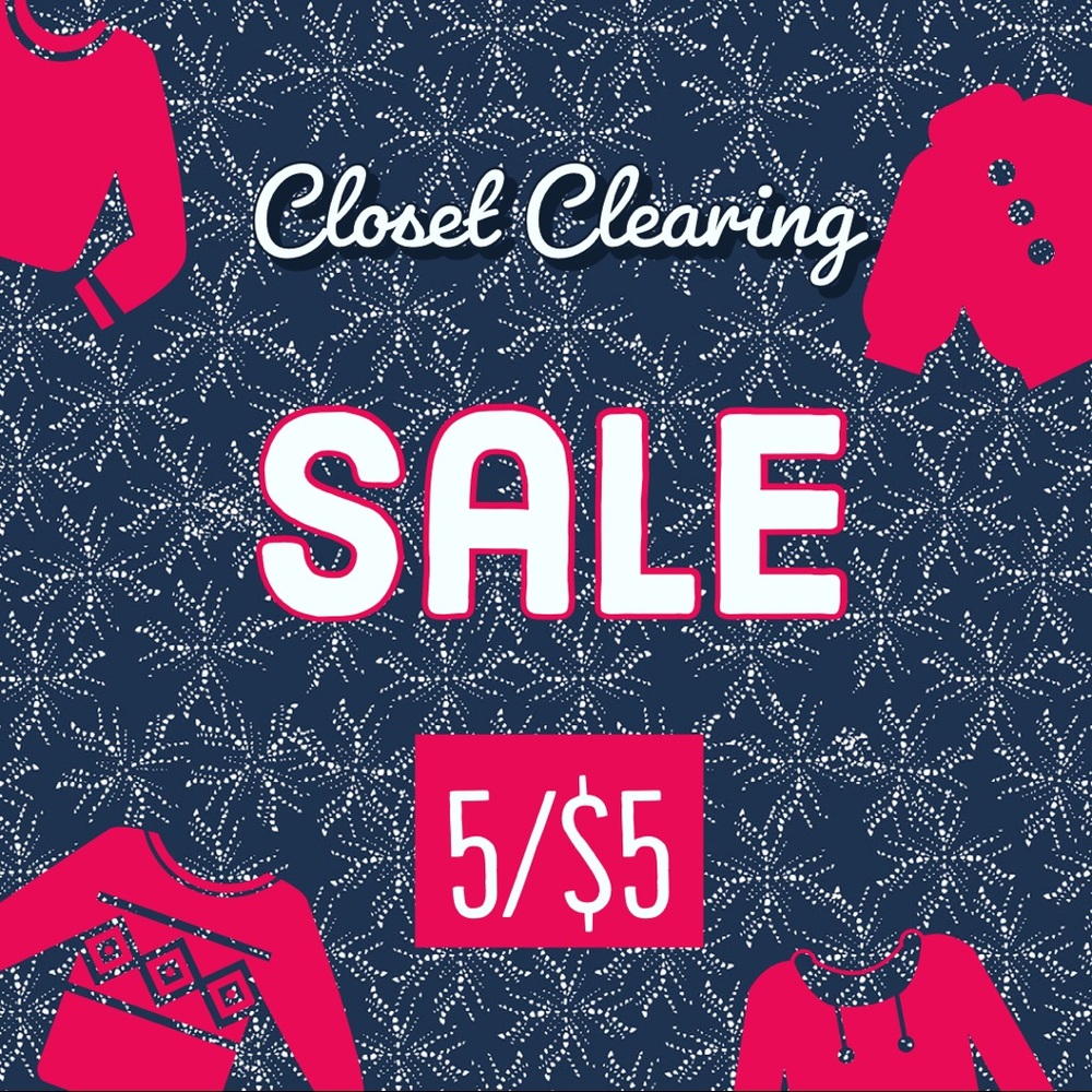 5/$5 Closet Clearing Sale 👗👙👖👚👕🩱🩳🧤👜👓💅🏼